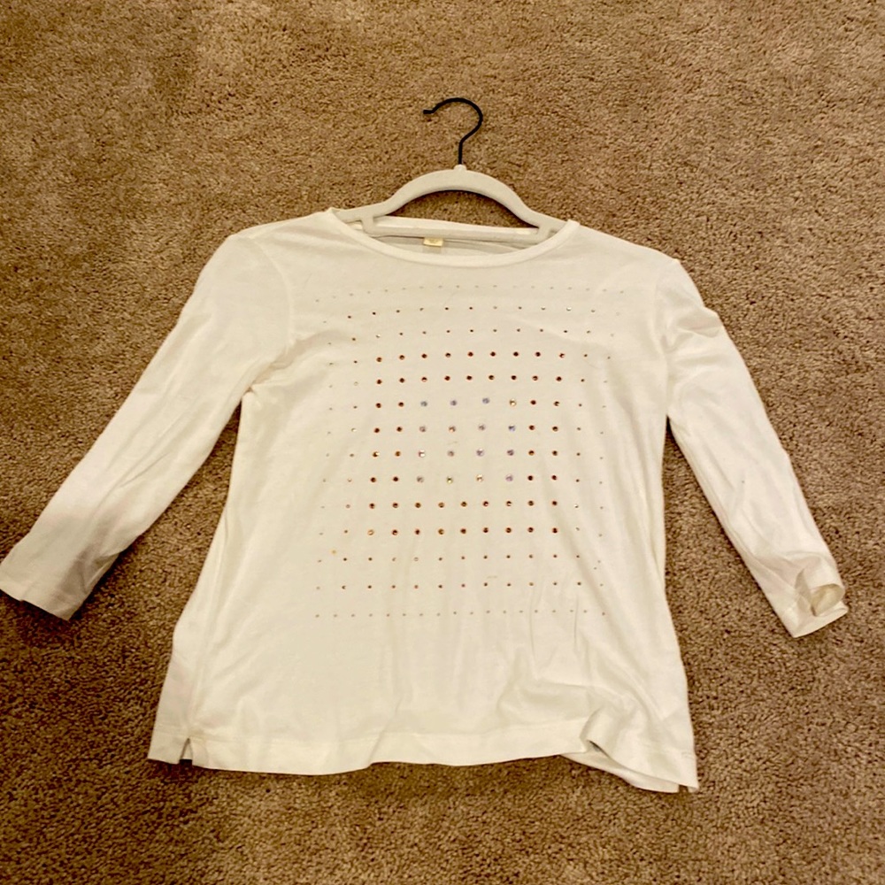 Jcrew 3/4 sleeve shirt. With lol